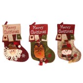 Christmas Stocking Santa Socks Festival Present Home Decoration Party Ornament For Children Gift Pet Products