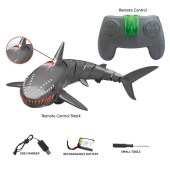 AiJH New Design Outdoor RC Boat Toys Simulation Waterproof 2.4G RC Shark Animal Toy Sale 40 Meters Remote Control Shark