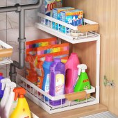 Kitchen Storage Rack Pull Out Seasoning Rack for kichen accessories Sink Storage kitchen shelf Under Sink Organiser