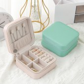 Wholesale Mini Travel Jewelry Case Portable Ring Earring Storage Organizer Custom Small Pu Leather Jewellery Box