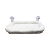 Foldable Cat Hammock with Suction Cups Machine Washable Plush Cat and Dog Bed Winter Warming Cat Bed