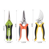 3 Pack Garden Pruning Shears, Stainless Steel Gardening Scissors Garden Clippers, Pruning Snips for Gardening Garden Tools