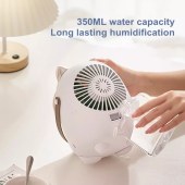 Air Cold Cooling Mist Spray Water Humidifier Electronic Standing fan with Night Light