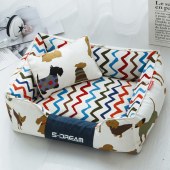 Comfortable new design small pet beds & accessories soft plush warmth luxury dog cat bed for large dogs