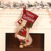 Christmas Stocking Santa Socks Festival Present Home Decoration Party Ornament For Children Gift Pet Products