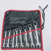 Wholesale Matt Ratchet Wrench Hanging Bag 8-Piece Set Not Open Dual-Purpose Ratchet and Wrench Kit Tools Hardware Tools