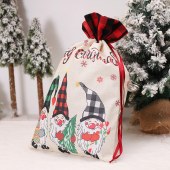 Xmas Stocking Decoration Product Personalised Xmas Gift Bag Painted Linen Sack Popular Christmas Gifts