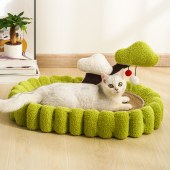 Cat scratching board cat nest integrated non-shedding durable large oval basin cat claw board scratch-resistant round cat bed