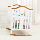 Luxury baby crib bed muti-functional rocking baby bed with big storage