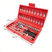 46 pcs socket wrench set heavy duty multi function combination hand tools auto car repair ratchet wrench kit