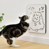 White Craft Paper Cat Scratcher Vertical Scratching Board Sketch Sheep Corrugated Scratch Board Post to Wall