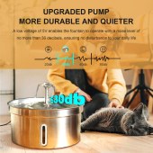 Pet Water Dispenser Stainless Steel Cat Water Feeder Fountain Automatic Circulation Electronic Pet Supplies Smart Drinking Dog