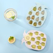 Pineapple Shape Crystal Clear Silicone Ice Cube Tray Ice Ball Maker (2 pack)