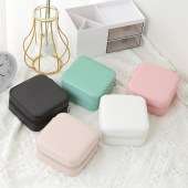 Wholesale Mini Travel Jewelry Case Portable Ring Earring Storage Organizer Custom Small Pu Leather Jewellery Box