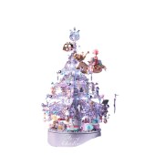 Joyful Christmas Tree Music Box Ornament Christmas Gift for Girls Assembly Building Blocks Toy