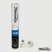 Factory Supply G40 Badminton Shuttlecock Goose Feather Ball for Competitive and Professional Training Cork Head Material (2 tubes)