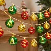 Hot sale Star Ball Shaped Decorative Hanging String Solar Light Pendant Christmas Tree Decoration Led Hanging Lights