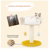 Cute Luxury Flower Type Cat Tree Climbing Frame for Small Large Cat with Sisal Wood Scratching Post Pet Cat Tree