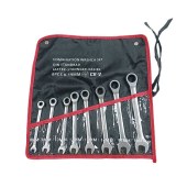 Wholesale Matt Ratchet Wrench Hanging Bag 8-Piece Set Not Open Dual-Purpose Ratchet and Wrench Kit Tools Hardware Tools