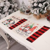 Christmas Holiday Supplies Christmas Dining Table Mat Linen Gnome Pattern Christmas Placemat