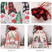 Xmas Stocking Decoration Product Personalised Xmas Gift Bag Painted Linen Sack Popular Christmas Gifts