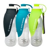 Pet water bottle portable outdoor water dispenser for dogs and cats dog walking water bottle leaf-shaped drinking dispenser