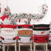 Wholesale Hot Sale Chair Cover Decoration For Christmas Creative Novelty Cheap Dinner Banquet Ornaments Home Santa Claus