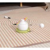 Automatic Cat Teasing Electric Toy with Infrared Pointer, Pet Teasing Stick with Bite-Resistant Feathers, Rotating for Self-Entertainment