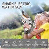 Automatic Electric Squirt Gun Toys Swimming Pool Summer Water Games B/O Shark Water Gun For Kids