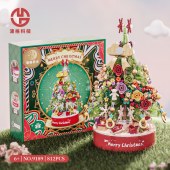 Joyful Christmas Tree Music Box Ornament Christmas Gift for Girls Assembly Building Blocks Toy