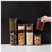 Best Selling Easy Open Lids Kitchen Storage Box Pantry Seal Pot Dryer Sheet Dispenser Food Containers Transparent Sealed Cans