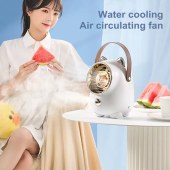 Air Cold Cooling Mist Spray Water Humidifier Electronic Standing fan with Night Light