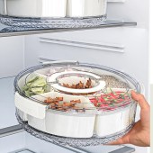 Modern 5-Compartment Clear Plastic Serving Tray Lid Fashionable Wholesale Household Food Snack Tray Kitchen Injection Technics