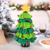 Christmas Decoration For Gift Party Champagne Wine Bottle Cover Cap Drawstring Bag Festival Dinner Ornaments Prop