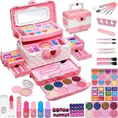 Factory Custom Kids Beauty Makeup Set Pretend Princess Cosmetics Lipstick Nail Polish Washable Girls Makeup Kit Sets Toy