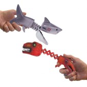 Dinosaur shark pecker retractable spring robotic hand clip creative decompression compulsion children's toys birthday gift