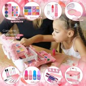 Factory Custom Kids Beauty Makeup Set Pretend Princess Cosmetics Lipstick Nail Polish Washable Girls Makeup Kit Sets Toy